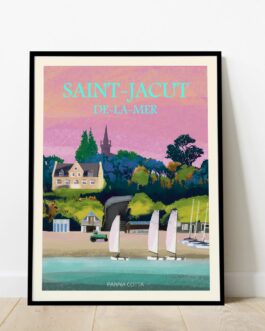 Affiche de Saint-Jacut. La plage du Rougeret