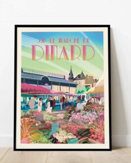 Affiche de Dinard. Le marché de Dinard