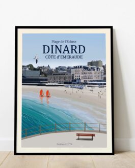 Affiche de Dinard, la plage de l’écluse