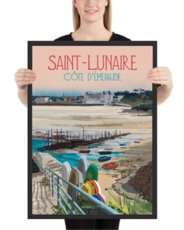 Affiche de Saint-Lunaire. Le port et les va-et-vient