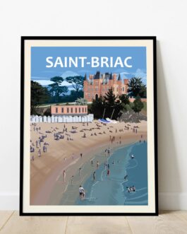 Affiche de Saint-Briac, la plage de la Salinette et le Nessay