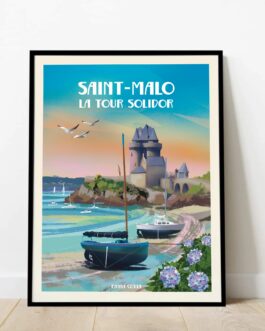 Affiche de Saint-Malo. La Tour Solidor