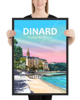 Affiche de Dinard. La plage du Prieuré