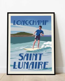 Affiche d’un surfeur à Longchamp
