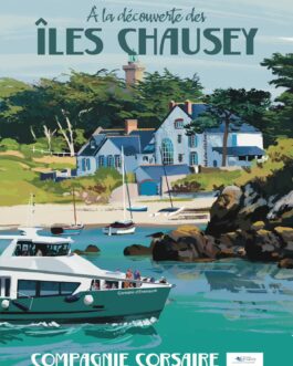 Affiche Vintage COMPAGNIE CORSAIRE- Chausey