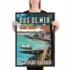 Affiche Vintage COMPAGNIE CORSAIRE Bus de mer Saint-Malo vers Dinard 50x70