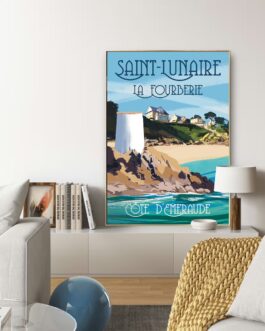 Affiche de Saint-Lunaire, la plage de la Fourberie.