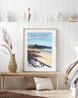 Affiche de Saint-Lunaire, la plage et la Pointe du Décollé